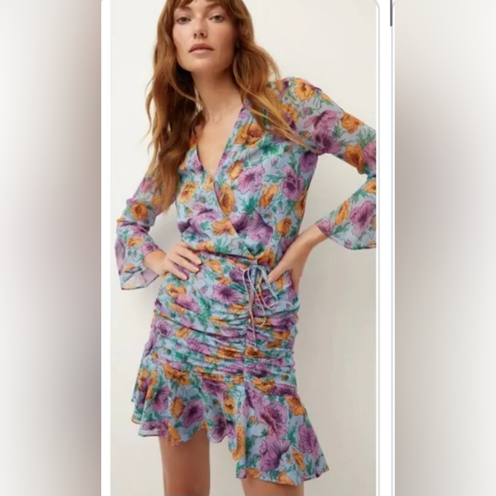 Veronica Beard Floral Robe - Blue, Purple, Orange